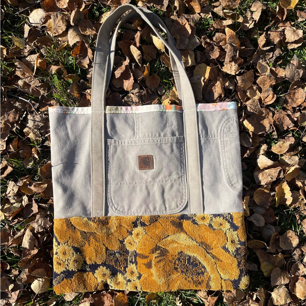Carhartt Tan and Gold Tote Bag